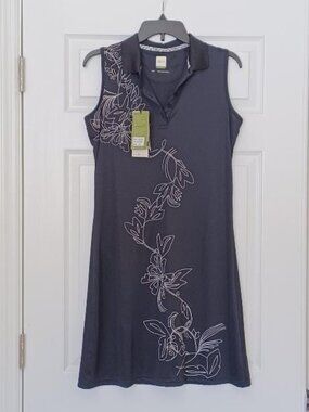 NEW! AUR Black Sleeveless Golf/Tennis Dress and Shorts Set Size Medium